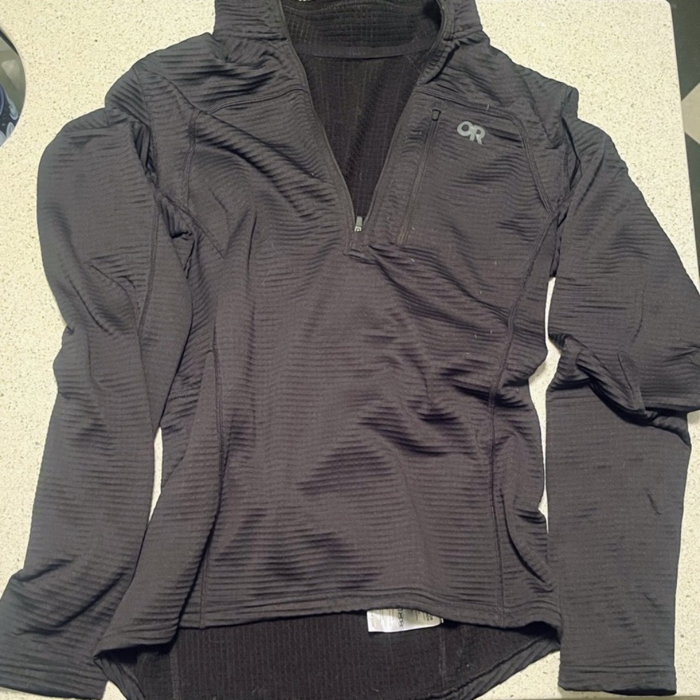 Outdoor Research Vigor Grid Fleece Half Zip Men’s Small Black